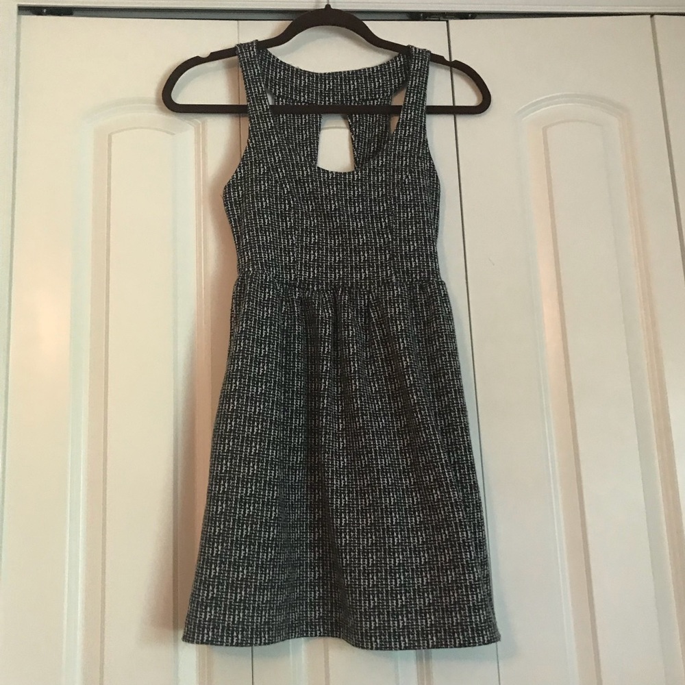 Black and white mini dress